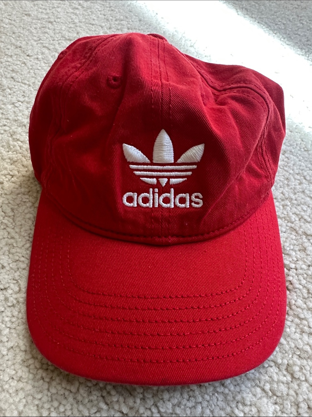 Adidas Women’s Red Trefoil Baseball Cap